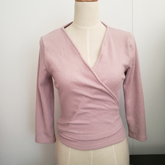 Lulus ballet pink warp cardigan sweater M - Picture 2 of 10